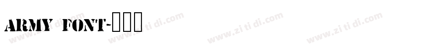 Army font字体转换